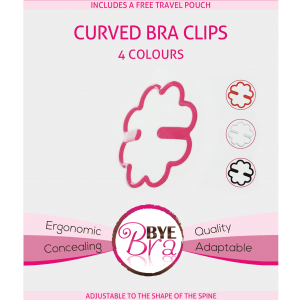Bye Bra - CURVED BRA CLIPS (4 COLOURS)-0