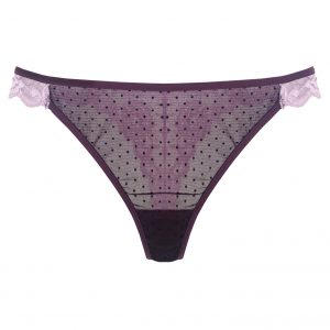 Mesh and Lace Thong Lingerie Letters