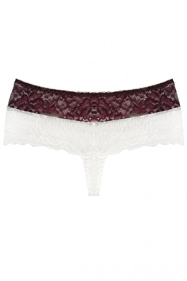 AUG '19 - BURGUNDY & CREAM THONG-2872