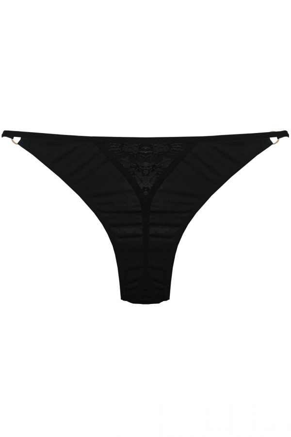 BLACK & GOLD THONG FRONT