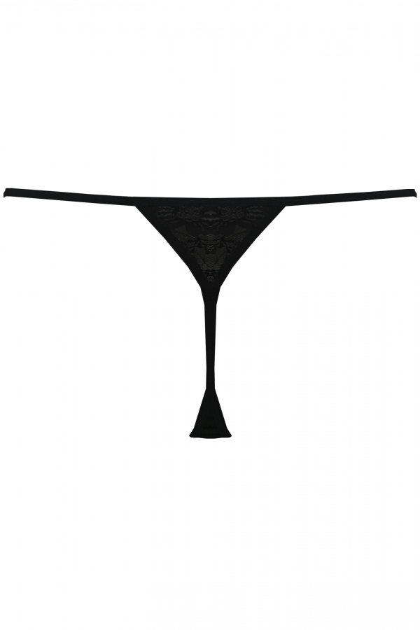 BLACK & GOLD THONG BACK