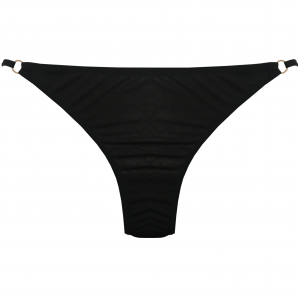Lingerie Letters Black & Gold Thong