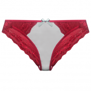 Lingerie Letters Grey & Red Brief