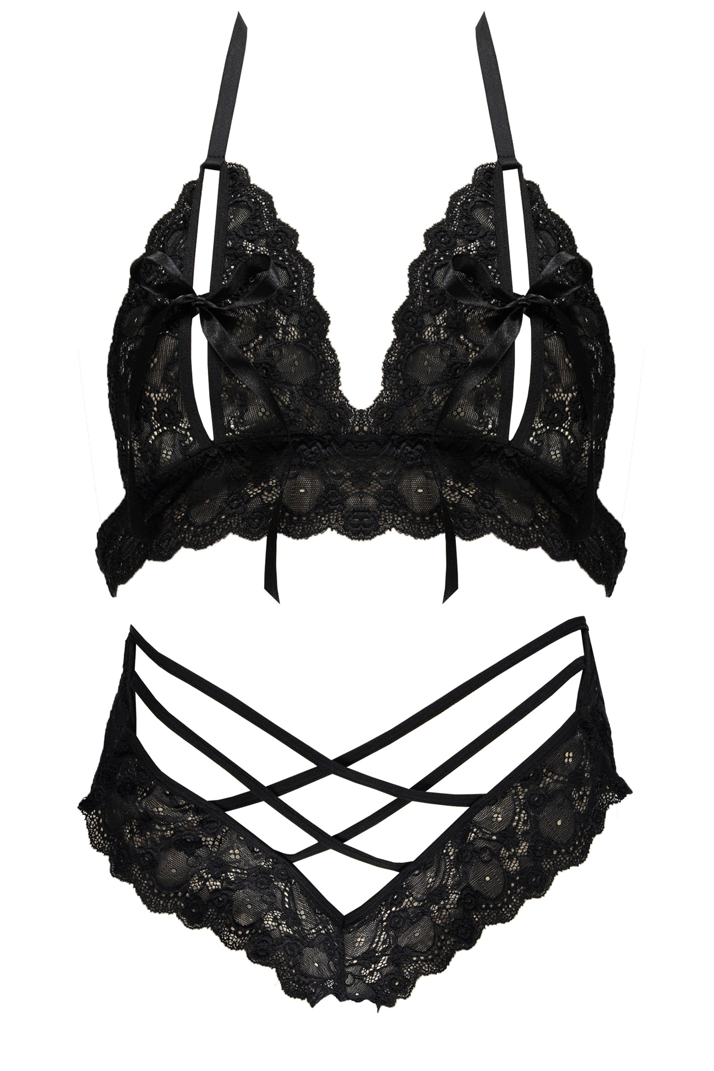 black tie bralette