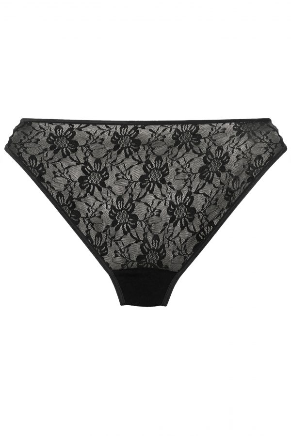 Lingerie Letters Women's Matt Black Brief