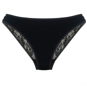 Lingerie Letters Women's Matt Black Brief