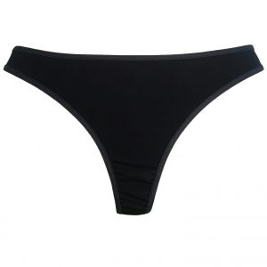 Lingerie Letters Women's Matt Black Thong