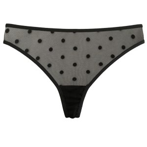 Lingerie Letters Women's Dotty Mesh Thong