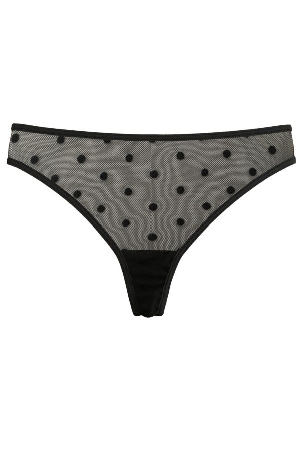 Lingerie Letters Women's Dotty Mesh Thong