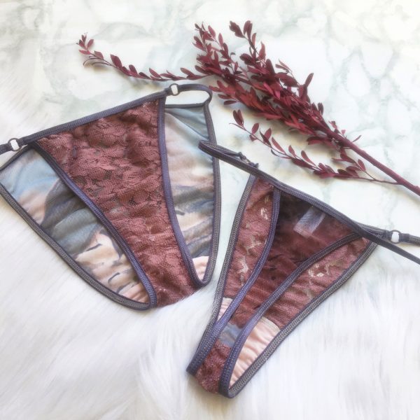 Lingerie Letters Lacey Flora Thong - Image 3
