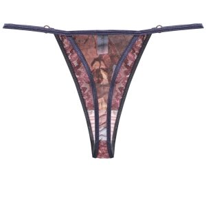 Lingerie Letters Lacey Flora Thong. Ladies' underwear designed and handmade with love in Cape Town, South African.