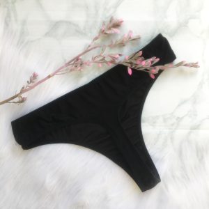 Lingerie Letters Noir Thong. Ladies' underwear designed and handmade with love in Cape Town, South African.