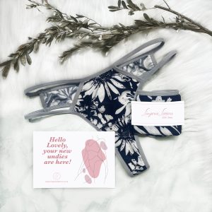 Lingerie Letters Floret Thong