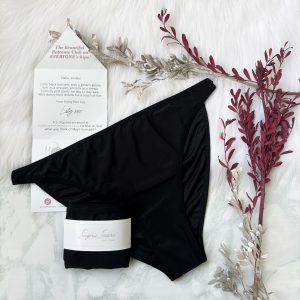 Lingerie Letters Onyx Brief black women's underwear handmade in Cape Town South Africa